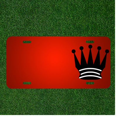 Custom Personalized License Plate With Add Names To Chess Queen Meeple Crown