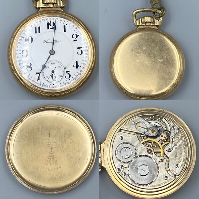 Antique 1913 Hamilton 21J 992 Model 1 Size 16s Pocketwatch Lancaster, PA 10KT GF