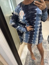 Show Me Your Mumu Mellow Will Tunic Dress in Tie-Dye Xs New Nwt Blue