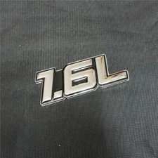 1x Chrome 1.6L Black Metal Sticker Badge Emblem Decal Diesel Limited Car Vehicle
