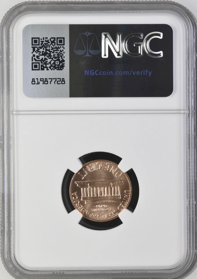 1970 S Small Date Lincoln Memorial Cent 1C NGC MS66 RD - Image 2 of 2