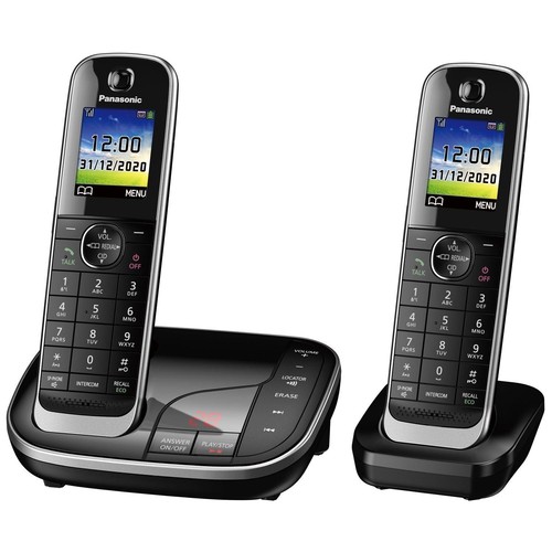 Panasonic KX-TGJ322EB Cordless Phone, Twin Handset with Nuisance Call Blocker - Zdjęcie 1 z 11