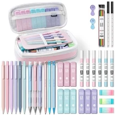 Four Candies 36PCS Aesthetic School Supplies, Mechanical Pencils 0.5mm, Pink