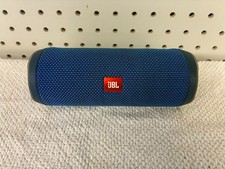 JBL Flip 4 Waterproof Bluetooth Portable Speaker Blue Tested and Working