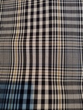 Tartan Plaid Black And Cream Fabric 45 Inches By 3 Yards