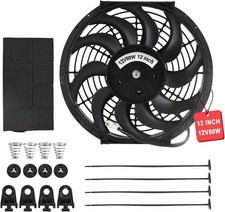 Universal 12 Inch Cooling Fan 12v Radiator Electric Reversible Push Pull Kit
