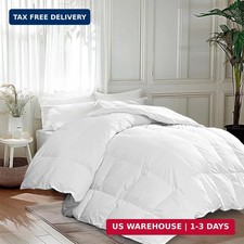 Goose Feather Down Fiber Cotton Comforter Queen Size Feather Duvet Insert Quee