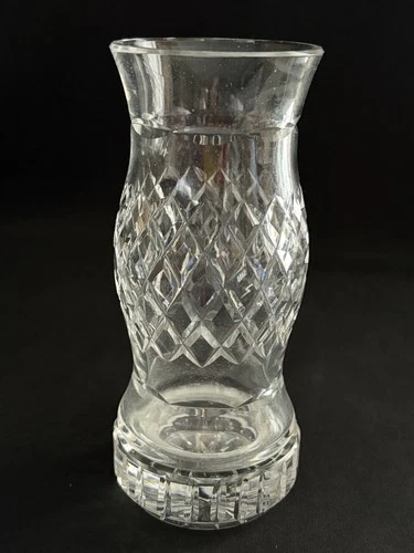 GORGEOUS! VINTAGE WATERFORD CRYSTAL 2 PIECE HURRICANE FAIRY LAMP VOTIVE IRELAND