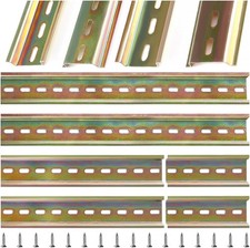 6 PCS 3 Types DIN Rail, DIN Mounting Rail C45, with 16 PCS Screws, for DIN Rail 