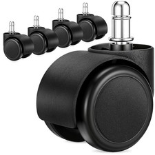 2 Inch Office Chair Casters Wheels Heavy Duty, 5 pcs Chair Wheel Replacement, Mu