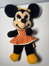 Vintage Walt Disney Plush Minnie Mouse California Stuffed Toys Orange Dress