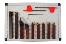 PAULIMOT Drehmeißel-Set mit Wendeplatten, 8 mm, 9-teilig