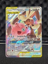 Mega Lopunny & Jigglypuff GX 165/236 Holo Ultra Rare Cosmic Eclipse Pokemon NM