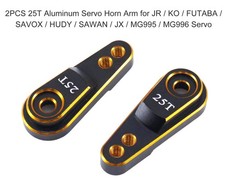 2PCS 25T Alloy Servo Arm for FUTABA SAVOX JR KO HITEC Servo RC Car Crawler Truck