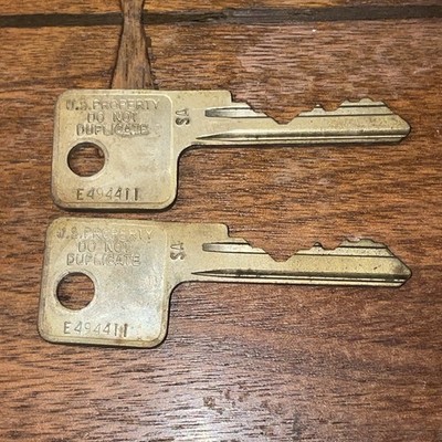 Vintage Yale E.T.N. Keys Matched Pair - U. S. Property No Duplicate