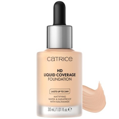 CATRICE HD Liquid Coverage Foundation 002 Porcelain Beige   Hohe Deckkraft oh...