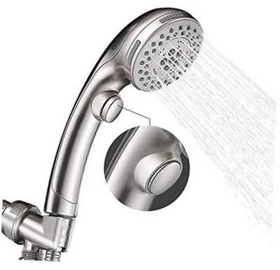 Shower Head, High Pressure 6 Setting Shower Head Hand Brushed Nickel Modern