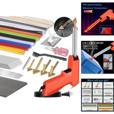 120W Plastic Welder Kit 3-in-1 Bumper Repair Tool with 106 Rods  Mesh 2-Speed