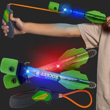 Light Up Foam Rocket Toys for Kids: Best LED Rocket Launcher Slingshot Lights...