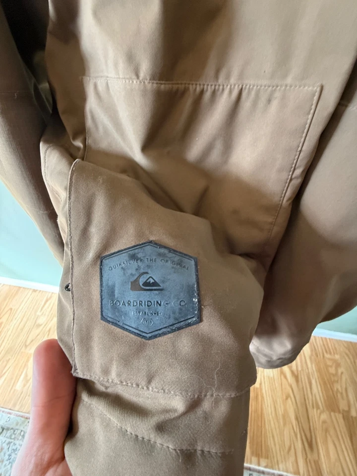 Quiksilver Men's Large Brown/Tan Snowboard Jacket- 15kMM- Waterproof Technology - Image 2 of 4