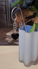 Black Obsidian style heart stone Vase Stake Alternative Decoration Flowers