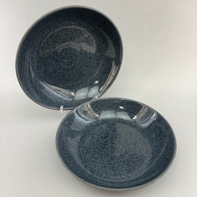 ONE Denby Studio Blue Speckle 8.5  Pasta Bowl Stoneware England Mint Condition