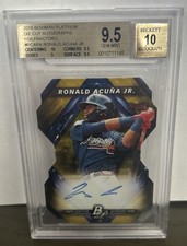 2018 Bowman Platinum Platinum Cut 1/1 Ronald Acuna Jr. Auto Foilfractor PCA-RA