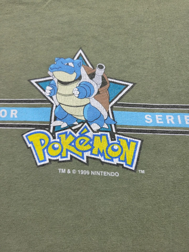 Camiseta De Colección Pokemon Edición Limitada Serie Blastoise 1999 Nintendo Talla Juvenil L Foto 3 de 4