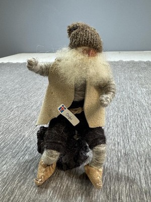 Iceland Stufur Yule Lad Figurine Handmade Doll Lava Rock Folk Art Christmas