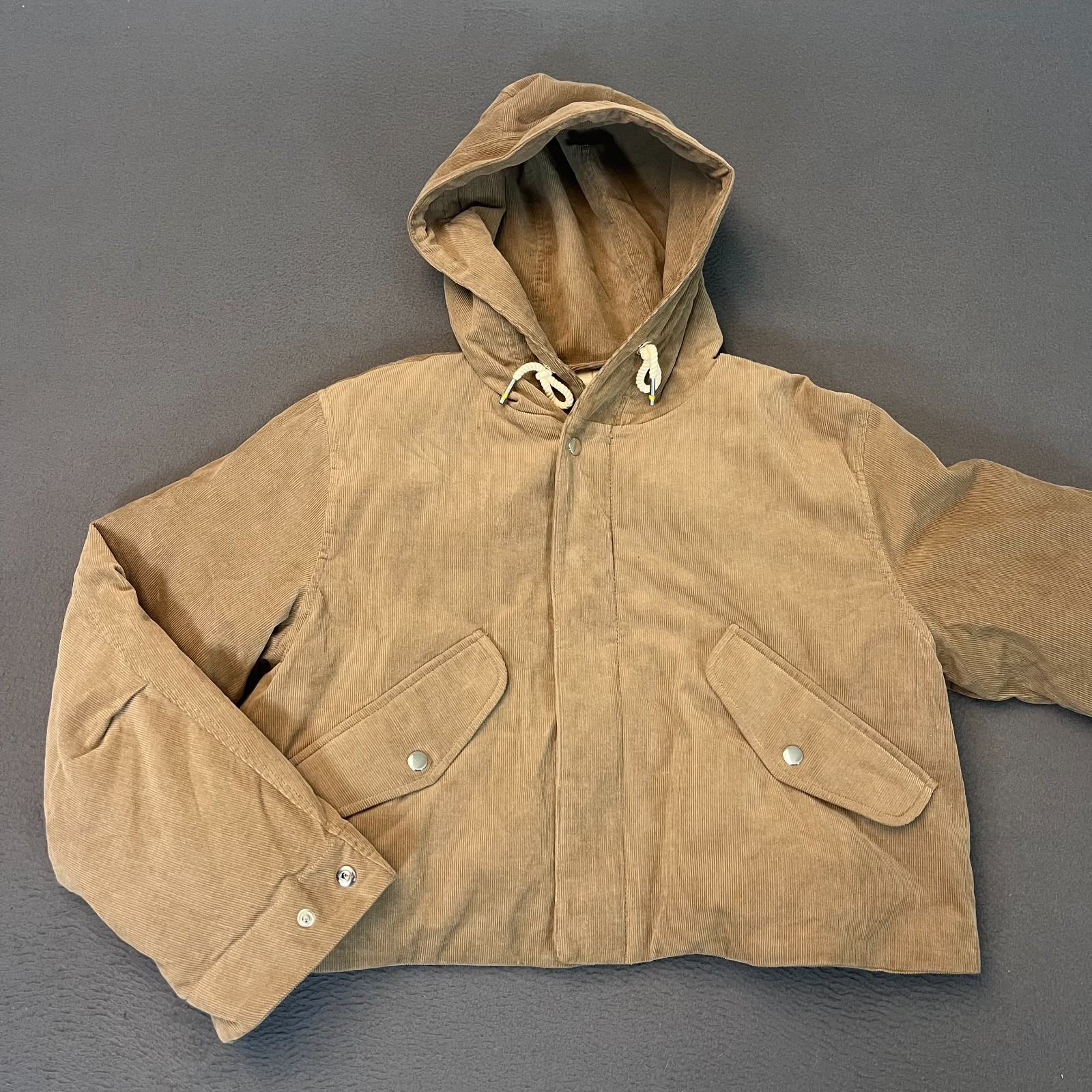 Banana Republic Womens Small Corduroy Insulated Bomber Jacket New Camel NWT
