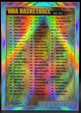 98-99 Topps Chrome Basketball INSERT Checklist Refractor NM SP Kobe Jordan #220