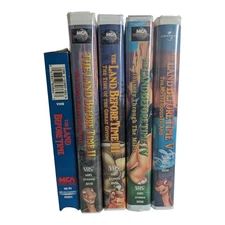 The Land Before Time MOVIES 1, 2, 3, 4, 5 (VHS) PLEASE READ FULL DESCRIPTION.