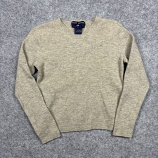 Vintage Ralph Lauren Lambswool V Neck Sweater Youth Boys Large Beige