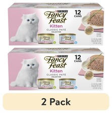 2 Pack Purina Fancy Feast Kitten Food: Salmon Primavera Wet Pate, 3oz Cans