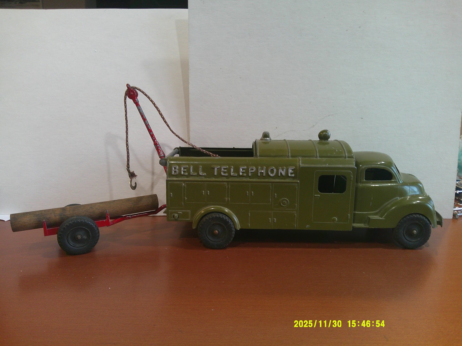 Vintage Hubley Kiddie Toy #504 Bell Telephone Truck Good+ Condition