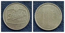 1976 Stroh’s Beer Token Cincinnati Bengals Schedule NFL National Football League