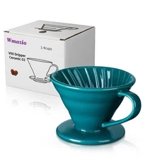 Wmazio Pour Over Coffee Dripper - Ceramic Pour Over Coffee Maker Cone, Porcel...