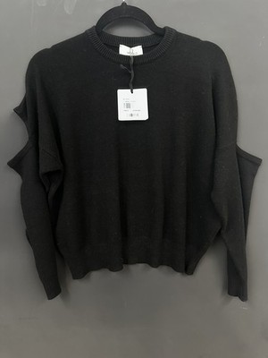 RRP £106 Vicolo Angora Blend Black  Sweater Cold Shoulders One Size