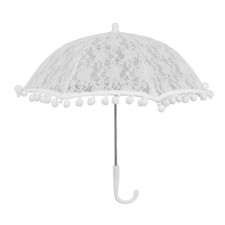 White Lace Umbrella Vintage Wedding Bridal Lace Parasol Children's Photo Costume