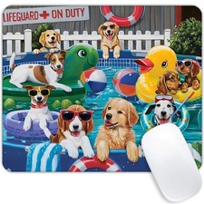 Square Mouse Pad Cute Dog Soft Computer Waterproof Non-Slip Gaming Mat