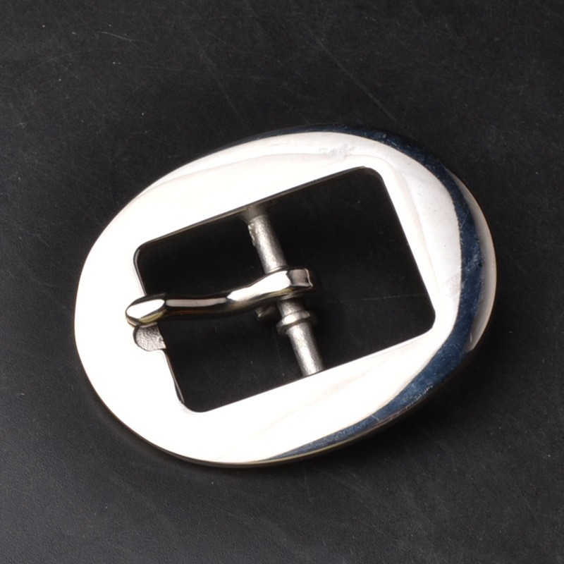 Replacement Stainless Steel Single Prong Belt Buckle for 2.3cm Wide Belts Silver
