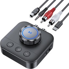Bluetooth 5.3 Receiver for Home Stereo, RCA Bluetooth Adapter for 3D Surround, S