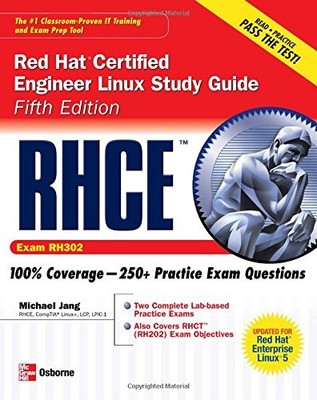 RHCE RED HAT CERTIFIED ENGINEER LINUX STUDY GUIDE (EXAM By Michael Jang *VG+*