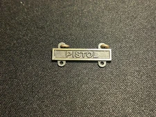 WW2 Marksmanship Badge Sterling Silver Pistol Qualification Bar CHECK STORE