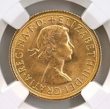 1958 🇬🇧 Great Britain Gold Sovereign NGC MS66 St. George Historic Beauty...