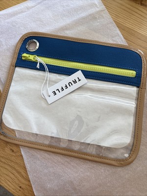 Truffle Clarity Pouch Sz Small Original NWT Saddle/Lime | eBay