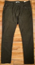 Billy Reid x Huckberry MSL-ALA Olive Green Moleskin 5 Pocket Jeans 34 (36x33)