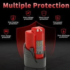 For MILWAUKEE For M12 12Volt 48-11-2401 2207-20 2207-21 Lithium-Ion Battery