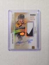 2023-24 Upper Deck Premier Acetate Rookie Auto Patch Gold /65 Matthew Poitras