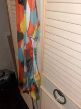 PrettyLittleThing Multi Abstract Print Cut Out Ruched Bodycon Dress